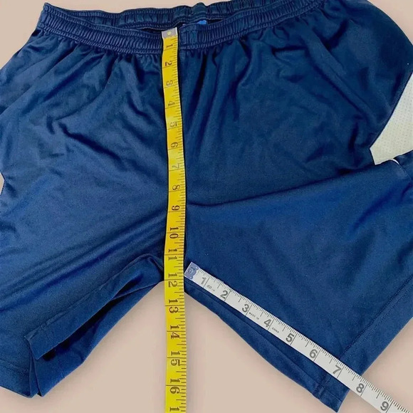 Reebok Athletic Workout Training Gym Shorts Activewear Jersey Size XL Navy White - Picture 10 of 12